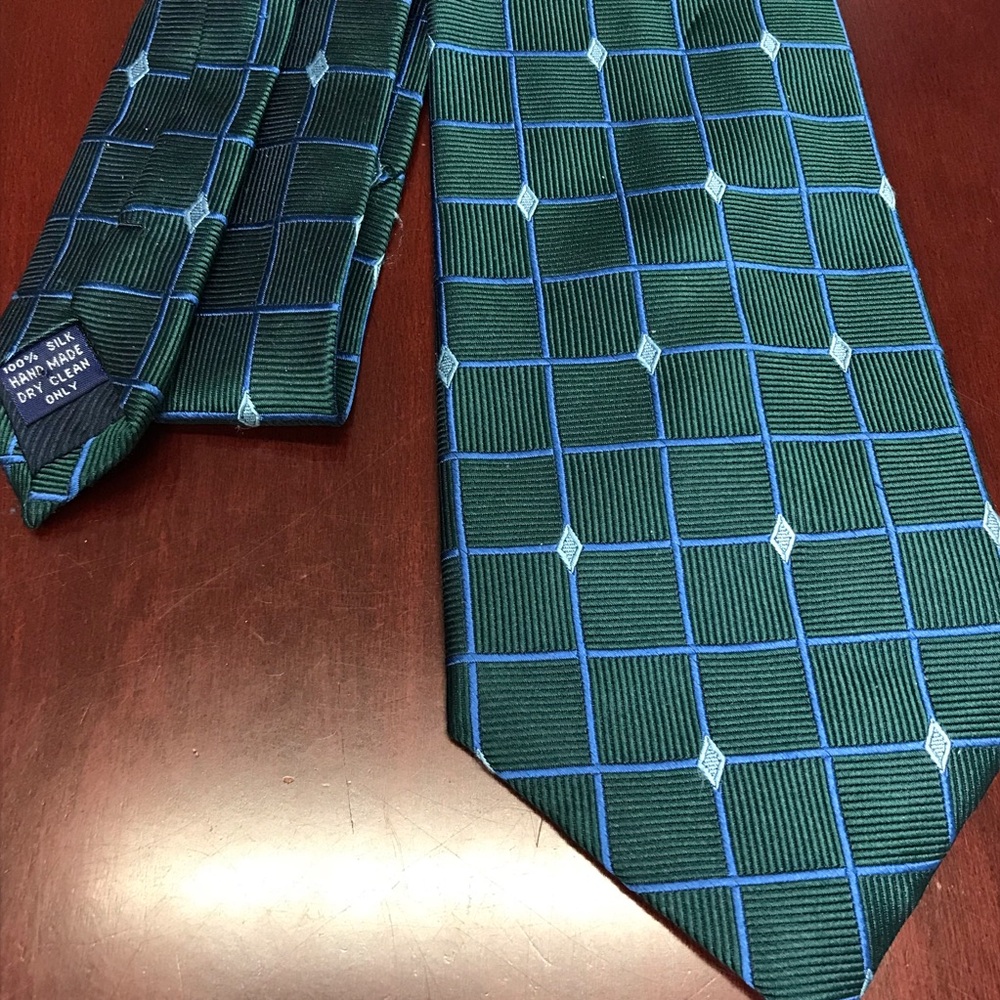 Henry Jacobson, Slate / Blue 100% Silk, Handmade Tie
